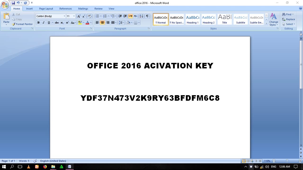 microsoft office 2016 license key